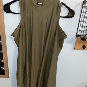 Cold Shoulder Mock Neck Dress